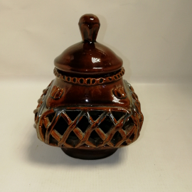 Шкатулка-вазочка с крышкой, керамика, СССР